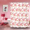 Kids Love Heart Heavy Duty Shower Curtain Fabric Waterproof With Metal Grommet Holes And Quotes