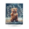 Kids Shower Curtain With Bear Print, Perfect For Animal-Loving Children