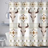 Kilim Boho Bull Skull Waterproof Fabric Shower Curtain For Bathroom Decor