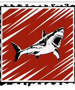 Killer Ocean Creature Print Shower Curtain for Your Bathroom