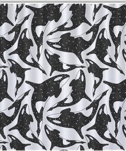 Killer Whale Art Shower Curtain for Your Bathroom Hotel