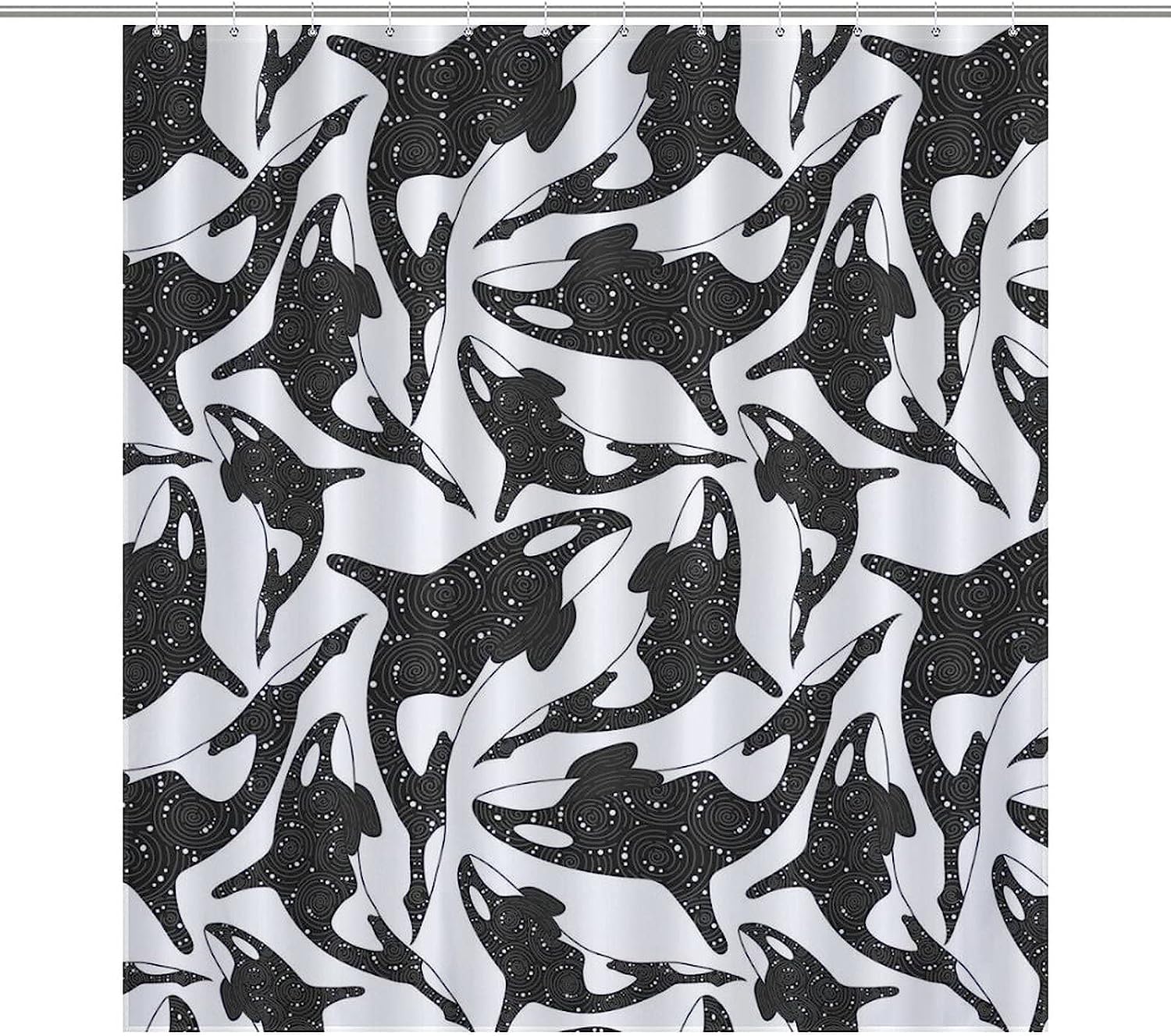 Killer Whale Art Shower Curtain for Your Bathroom Hotel