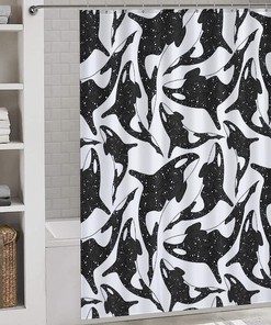 Killer Whale Art Shower Curtain for Your Bathroom Hotel