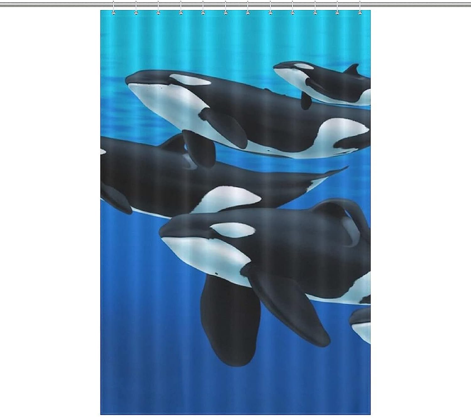 Killer Whale Waterproof Shower Curtain for Bathroom Decor