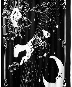 Killstar Shower Curtain with Gothic Girl Bathroom Decor