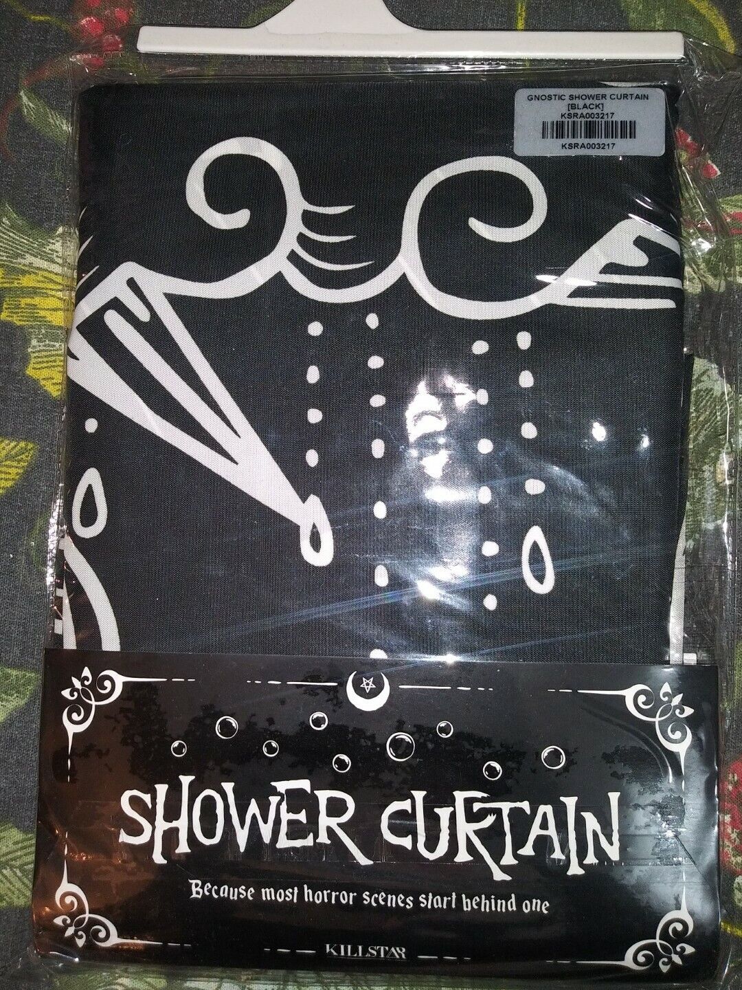 Killstar Shower Curtain with Gothic Girl Bathroom Decor