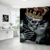King Kiss Skull Fabric Shower Curtain - Romantic Skull Bathroom Decor 