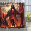 Knight Challenge Dragon Fabric Shower Curtain for Your Bathroom Decor