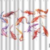 Koi Fish Collection Print Shower Curtain for Home Decor