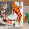 Koi Fish Pond Shower Curtain For A Tranquil Bathroom Decor, Asian-Inspired Bathroom Accessories