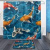 Koi Fish Watercolor Print Shower Curtain for a relaxing and waterproof bathroom experience