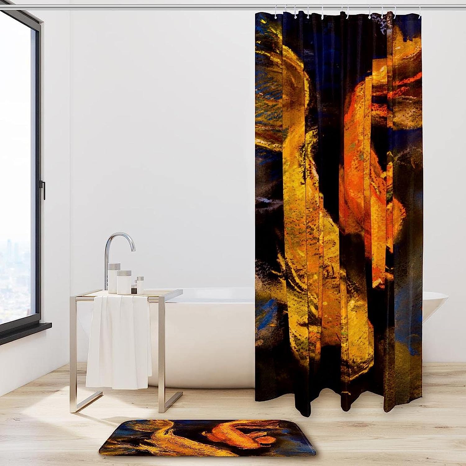Koi Fish Waterproof Shower Curtain For Beautiful Bathroom Decor - Image 2