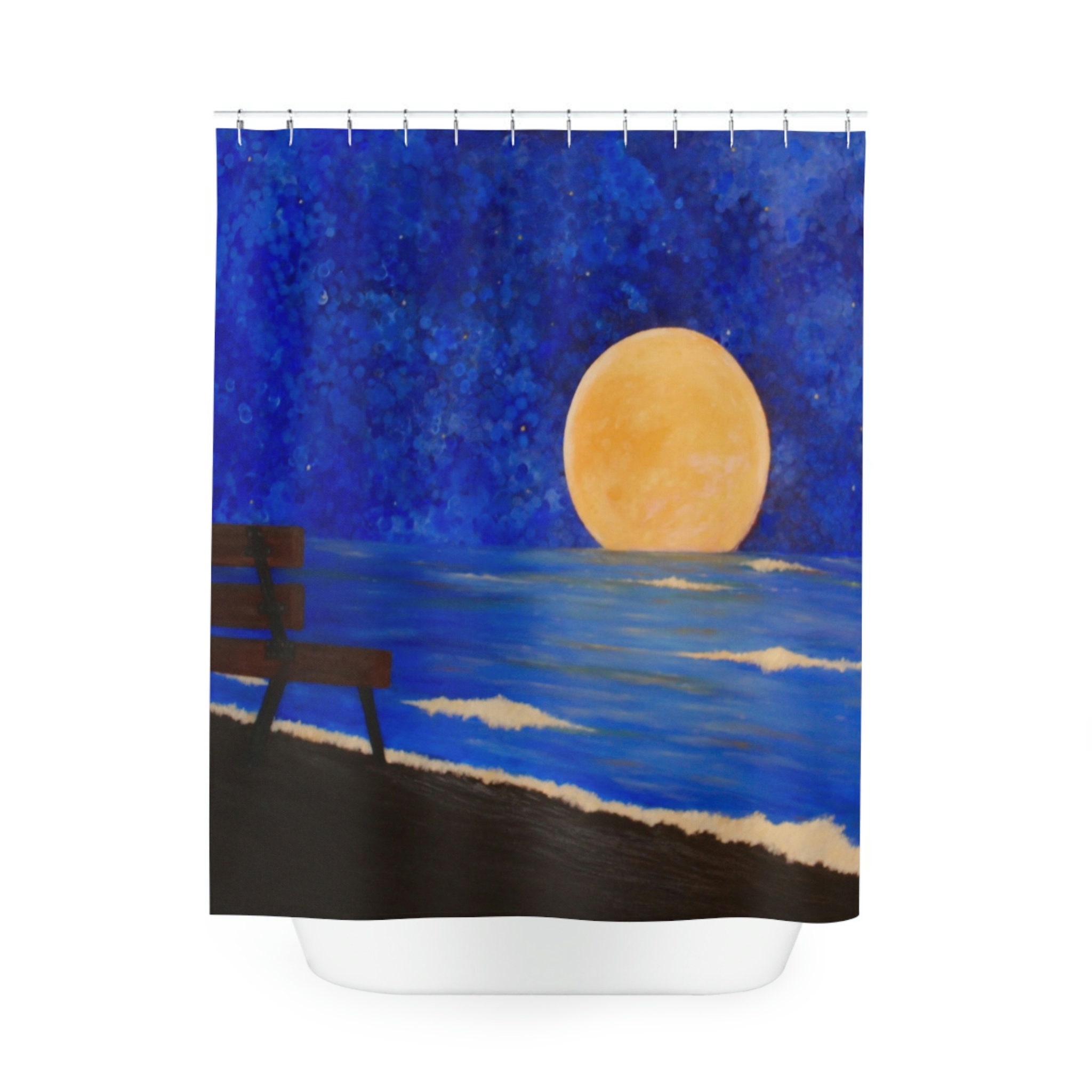 Koi Pond Shower Curtain- Original Artwork By Walid Khalaf - Image 2