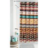 Kokopelli Southwest Aztec Striped Fabric Shower Curtain by Mainstays for Rustic Bathroom Decor 