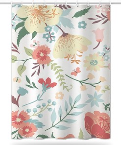 Korean-style Aesthetic Garden Living Room Fabric Shower Curtain