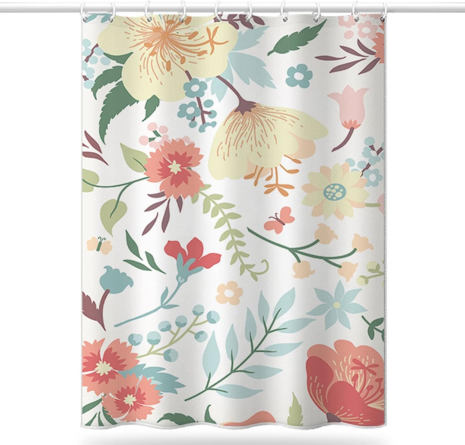 Korean-style Aesthetic Garden Living Room Fabric Shower Curtain