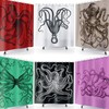 Kraken Octopus Bathroom Set: Shower Curtain, Bathmat, Wall Tapestry, Towel.