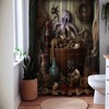 Kraken's Map Nautical Shower Curtain, perfect Housewarming Gift with Octopus and Sailboat Theme
