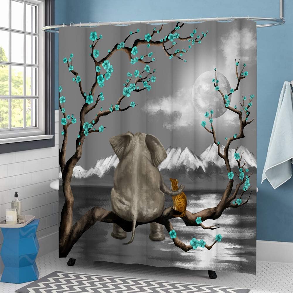 Kreativer Octopus Shower Curtain Waterproof Abstract Bathroom Decor