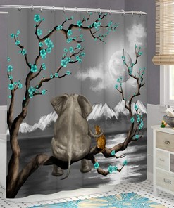 Kreativer Octopus Shower Curtain Waterproof Abstract Bathroom Decor