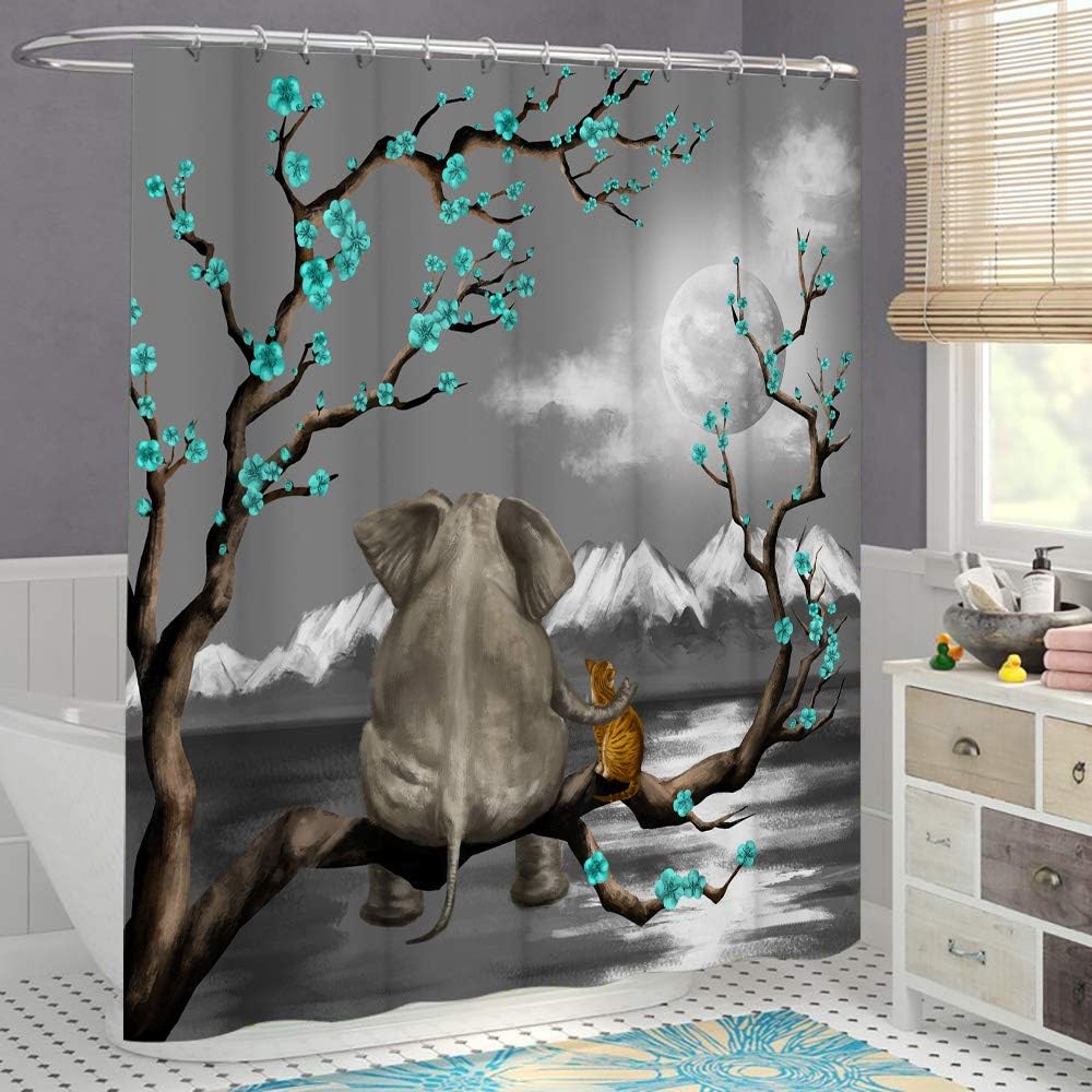 Kreativer Octopus Shower Curtain Waterproof Abstract Bathroom Decor