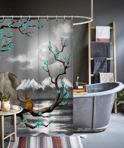 Kreativer Octopus Shower Curtain Waterproof Abstract Bathroom Decor