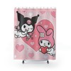 Kuromi and My Melody Kids Bathroom Shower Curtain for a Playful and Cute Bathroom