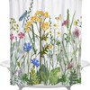 LDCHNH Flowers Dragonfly Shower Curtain - Home Bath Decorative Fabric Bathroom Curtain