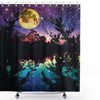 Lake Moonlight Stars Night Sky Trees Purple Shower Curtain - Contemporary Bathroom Decor