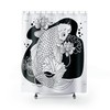 Large Coi Fish Shower Curtain In Black And White, A Unique And Memorable Wedding Gift For Couples