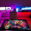 Large Game Rug - Custom Gaming Rug for Boys Room - Personalized Area Rugs for Living Room or Bedroom - Non Slip Bathroom Rugs Washable M38