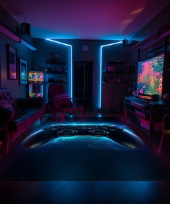 Large Game Rug - Personalized Game Room Rugs for Boys Bedrooms