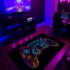 Large Game Rug for Boys' Gaming Room - Full Sized Personalized Gaming Carpet for Boys M15