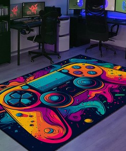 Large Game Rug for Living Room - Customized Game Controller Area Rug for Teen Boys T72
