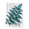 Large Palm Leaf Shower Curtain for a Tropical Bathroom Decor