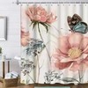 Large Wildflowers & Butterfly Printed Mildew-Proof Shower Curtain