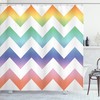 Large Zig Zag Pattern Geometric Pattern Shower Curtain For Modern Bathroom Decor