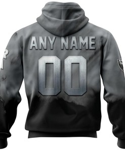 Las Vegas Raiders Custom Name & Number 3D Skull Hoodie For Fans