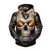 Las Vegas Raiders Eye-Catching Rugby Ball Skull 3D Hoodie Gift For Fans