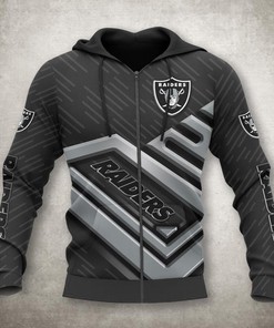 Las Vegas Raiders No 1 All Over Print Zip Up Hoodie For Fans