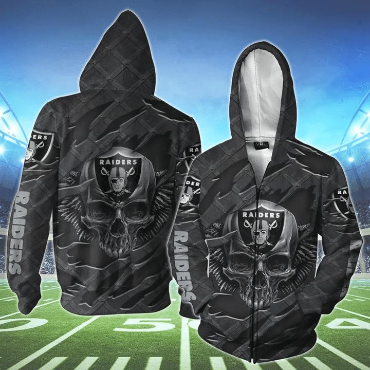 Las Vegas Raiders Skull 3D Hoodie Best Gift For Mens