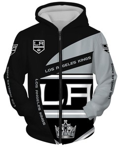 Latest Los Angeles Kings All Over Print 3D Long Sleeve Hoodie For Fans