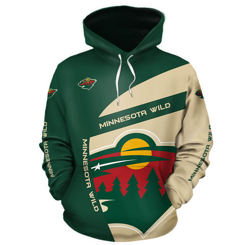 Latest Minnesota Wild All Over Print 3D Hoodie With Hooded Long Sleeve Gift For Fans