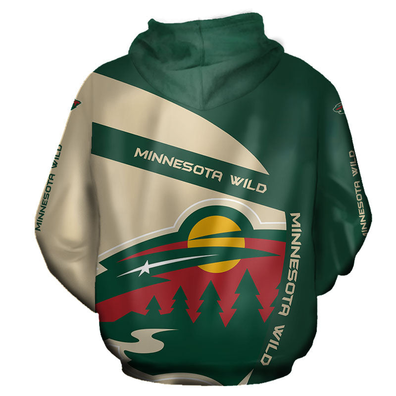 Latest Minnesota Wild All Over Print 3D Hoodie With Hooded Long Sleeve Gift For Fans