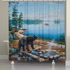 Laural Home Bear by Lake Shower Curtain with Nature and Wildlife Design