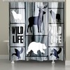 Laural Home Wild Life Shower Curtain with Realistic and Vibrant Wildlife Scenes