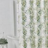 Lauren Ralph Lauren Green & White Floral Shower Curtain with Elegant Garden Flowers Design