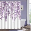 Lavender Eucalyptus Plant Shower Curtain, Purple Watercolor Floral Botanical Nature Aesthetic Bathroom Decor