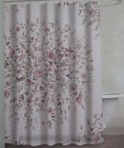 Lavender Floral Shower Curtain by Envogue Home for Elegant Bathroom 