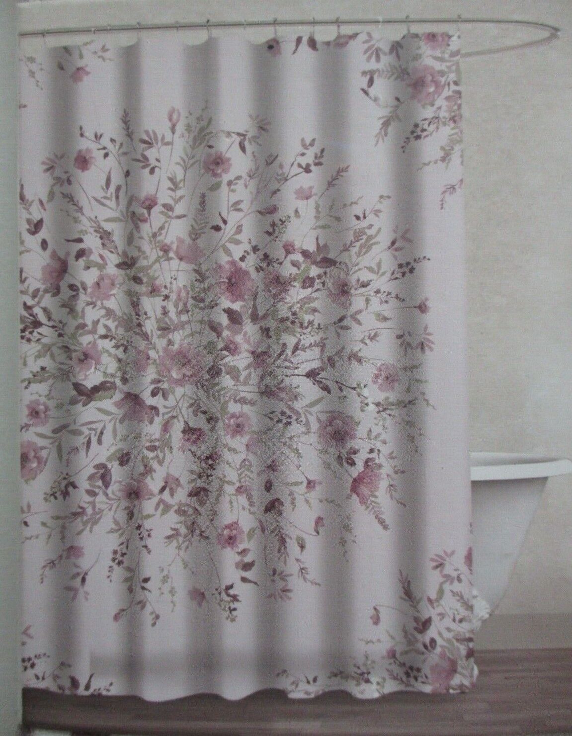 Lavender Floral Shower Curtain by Envogue Home for Elegant Bathroom